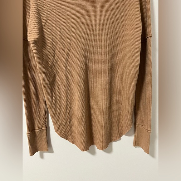 Aritzia TNA Waffle Brown Oversized Mockneck Turtleneck Sweater Dress Long Sleeve - Picture 7 of 8